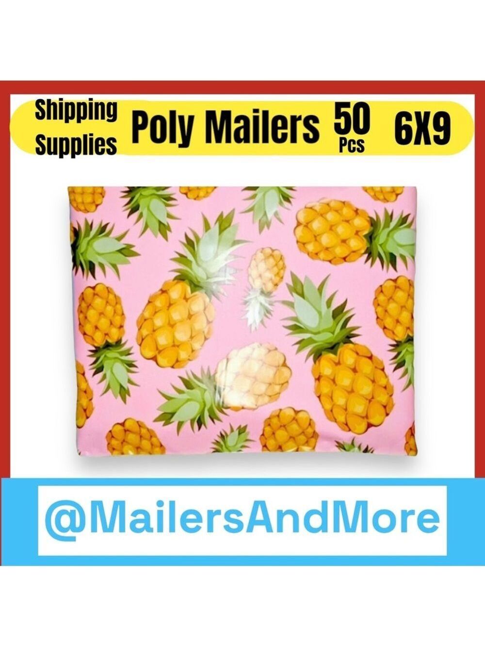 50 6X9 Pineapple Poly Mailers PRICE IS FIRM - Picture 1 of 7